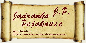 Jadranko Pejaković vizit kartica